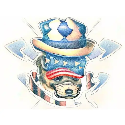 six side domino American traditional with the word CAPICU!! on the side tattoo design idea