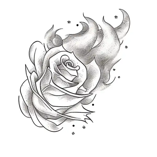 dominoe six side tattoo design idea