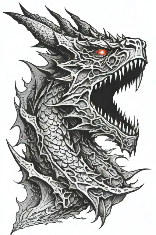 Alduin from Skyrim tattoo design idea