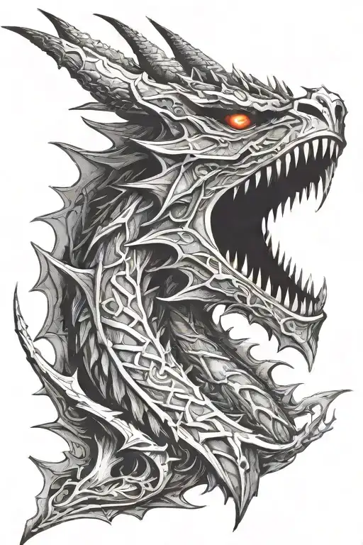 Alduin from Skyrim tattoo design idea