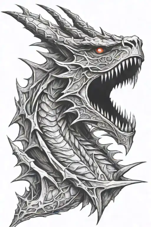 Alduin from Skyrim tattoo design idea