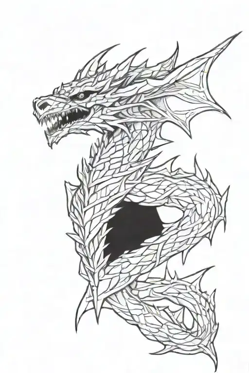 Alduin from Skyrim  tattoo design idea