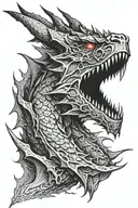 Alduin from Skyrim tattoo design idea