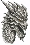 Alduin from Skyrim tattoo design idea