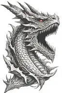 Alduin from Skyrim tattoo design idea