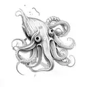 squid tattoo design idea