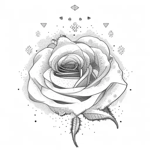 snowboarder with roses tattoo design idea