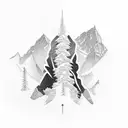 snowboarder tattoo design idea