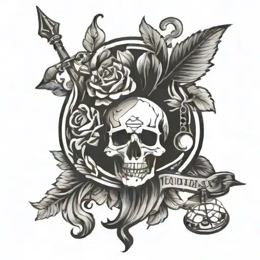 courage, justice, wisdom, Temperance tattoo design idea