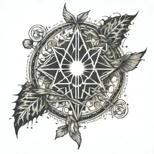 A design inspired by the band Bring Me The Horizon, incorporating their logo or imagery in a unique and artistic way tattoo design idea