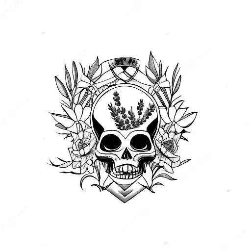 memento Mori, memento vivere, lavander tattoo design idea
