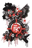rammstein logo mixed tattoo design idea
