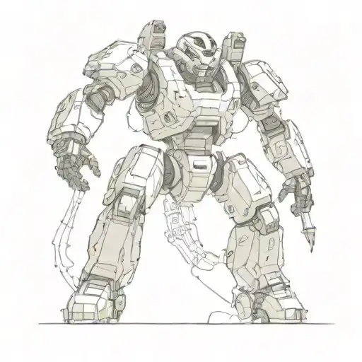 Mechanical titan from Titanfall battling a space alien with lasers tattoo design idea