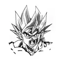 a character from dragon ball z tattoo design idea