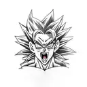 a character from dragon ball z tattoo design idea