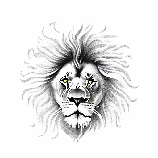 A lion and a clock intertwined, symbolizing the importance of time and family in management. tattoo design idea