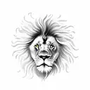 A lion and a clock intertwined, symbolizing the importance of time and family in management. tattoo design idea