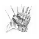 thunderbolt full hand tattoo design idea