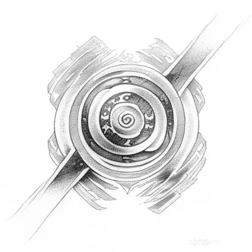 Magic the gathering mana symbol for blue and red representing the ying yang symbol  tattoo design idea