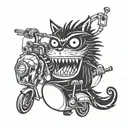 a regular show  tattoo design idea