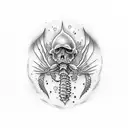 spine beach  tattoo design idea