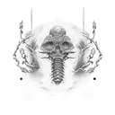 spine beach  tattoo design idea