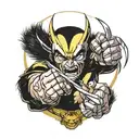 Baby x-men wolverine claws extended tattoo design idea