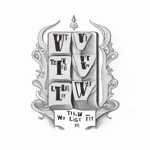 ambigram of the text "why save the good stuff 'til later?" tattoo design idea