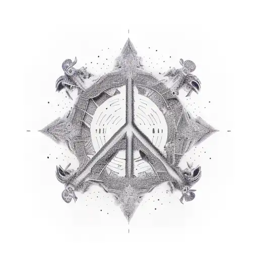 Stars, lepeod print, burning man, peace tattoo design idea