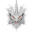 Dragon from hell ,intricate details neotriba,mandala art style  tattoo design idea