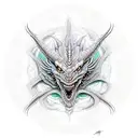 Dragon from hell ,intricate details neotriba,mandala art style  tattoo design idea