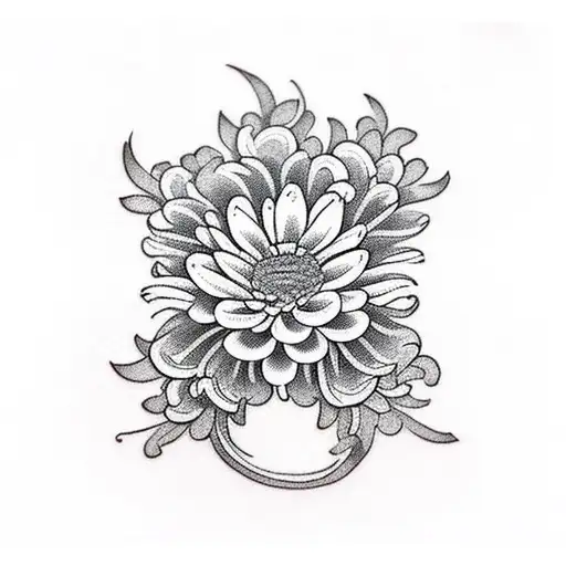 Chrysanthemum tattoo design idea