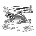 japanese frog tattoo design idea