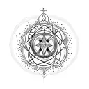  path to God, diverse religions, dark and light tattoo design idea