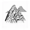 A mesmerizing blackwork tattoo depicting the iconic Machu Picchu with lush Amazon rainforest in the background tattoo design idea