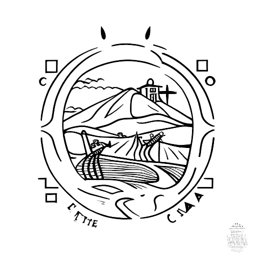 Camino de Santiago tattoo design idea