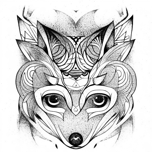 fox spirit tattoo design idea