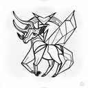 demonic full body capricorn tattoo design idea