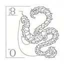 Scorpio zodiac symbol and number 8 tattoo design idea