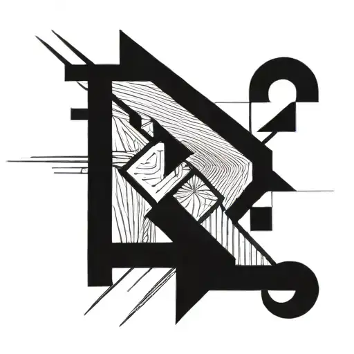 Lines black geometric abstract full leg tattoo negative space tattoo design idea