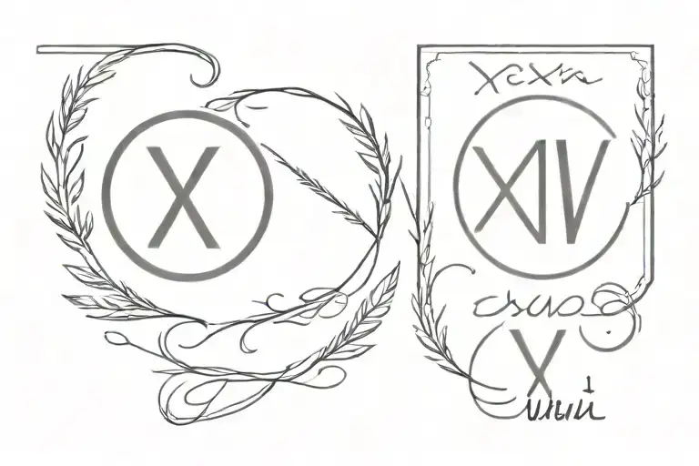 XXVI Roman Numerals tattoo design idea