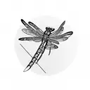 A tortoise and dragonfly in a natural scene tattoo design idea