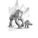 land before time tattoo design idea