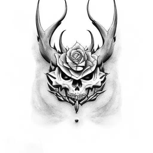 guerrero viquingo con parte izquierda del cuerpo lastimadacon un rosario en la mano tattoo design idea