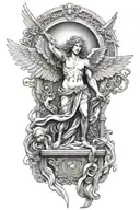 arch angel michael tattoo design idea