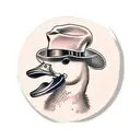 duck with a hat tattoo design idea