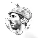 messi reaches heaven tattoo design idea