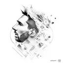 messi reaches heaven tattoo design idea