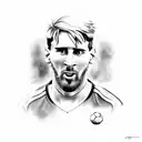 messi reaches heaven tattoo design idea