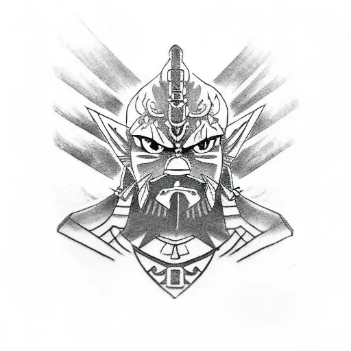 Ganondorf the  legend of Zelda  tattoo design idea